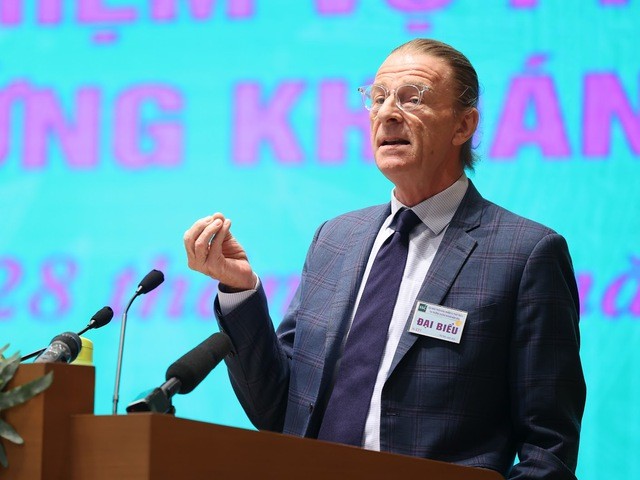 Ông Dominic Scriven, Chủ tịch HĐQT CTCP quản lý Quỹ đầu tư Dragon Capital Việt Nam. Ảnh Lâm Nhi