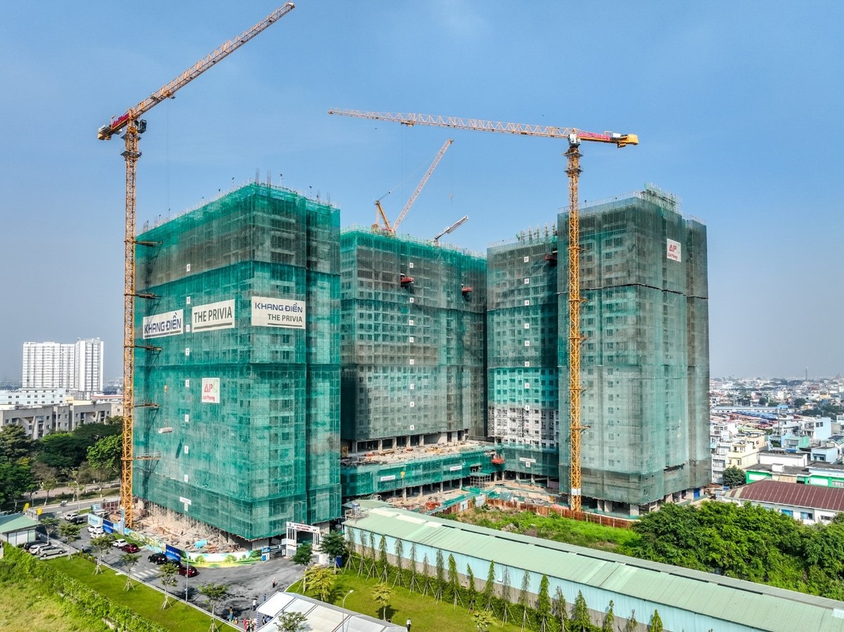 The Privia hiện đã cất nóc và đang trong giai đoạn hoàn thiện