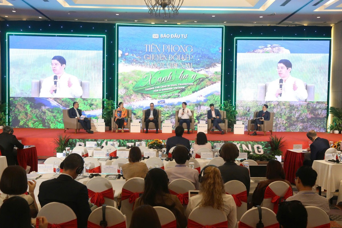 "Chúng ta không thể không thay đổi bởi áp lực chuyển đổi xanh, chuyển đổi số là tốt trong giảm phát thải", ông Nguyễn Đình Thọ chia sẻ. Ảnh Dũng Minh.