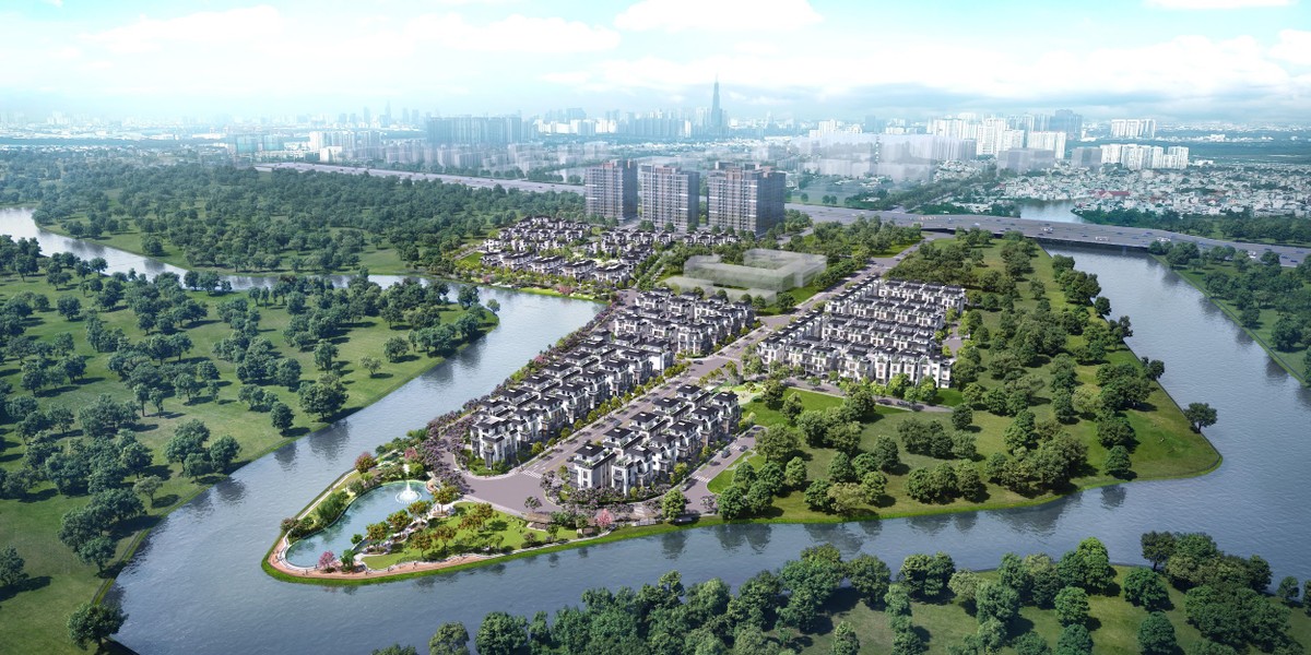 Dự án Gladia by the Waters trong tổng thể khu đô thị 30ha với 3 mặt giáp sông tọa lạc ngay mặt tiền đường Võ Chí Công.