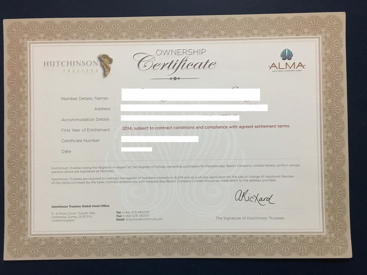 Tiếp vụ khách hàng “tố” Alma: Mập mờ giấy chứng nhận quyền sở hữu kỳ nghỉ ảnh 1