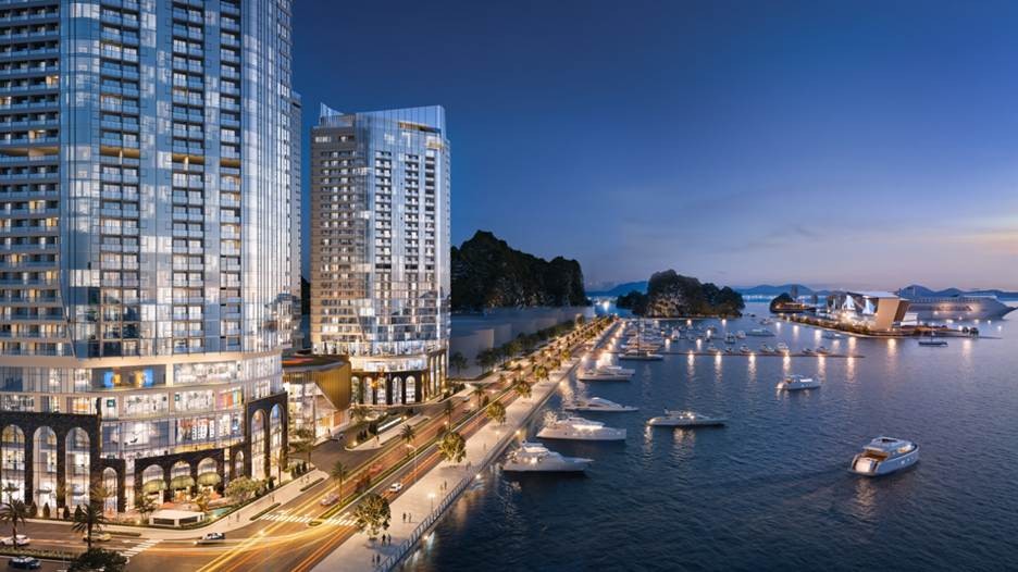 Từ thương cảng cổ đến tâm điểm mới – Crystal Holidays Harbour Vân Đồn góp phần giải tỏa áp lực cho Hạ Long. (Ảnh – Everland Group).