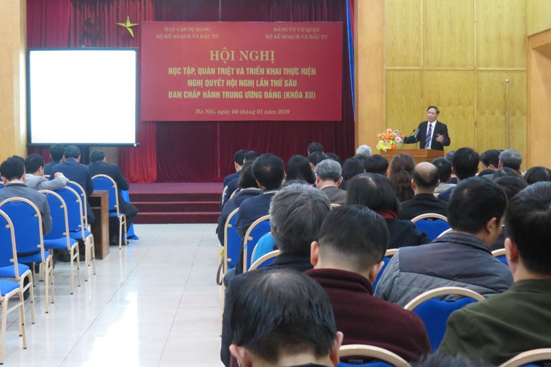 Bộ Kế hoạch và Đầu tư tổ chức học tập và triển khai thực hiện Nghị quyết Trung ương 6 ảnh 1