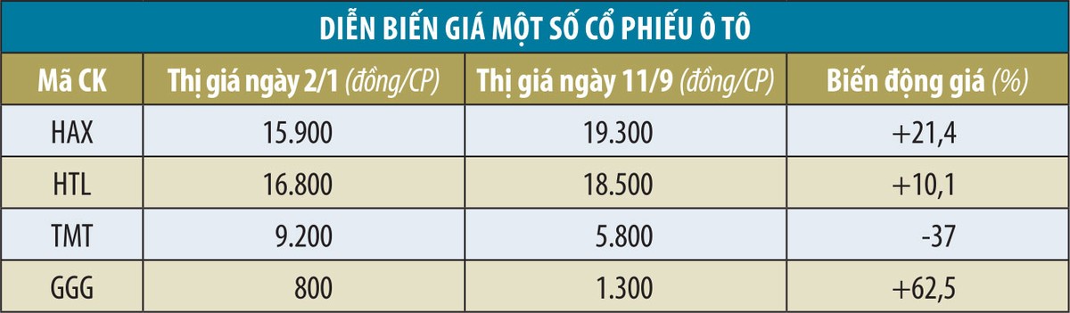 Cổ phiếu ô tô… chờ năm 2021 ảnh 1