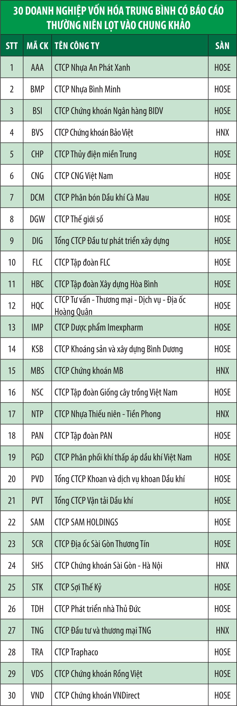 Công bố các doanh nghiệp vào chung khảo Cuộc bình chọn Doanh nghiệp niêm yết 2019 ảnh 2