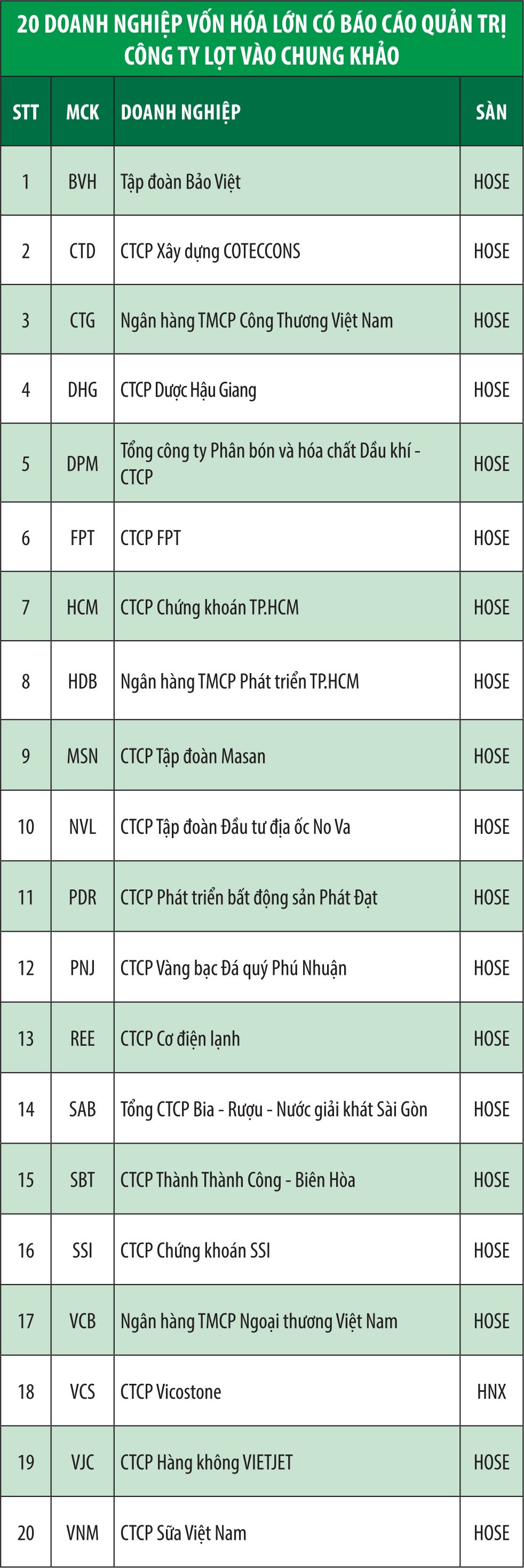 Công bố các doanh nghiệp vào chung khảo Cuộc bình chọn Doanh nghiệp niêm yết 2019 ảnh 4