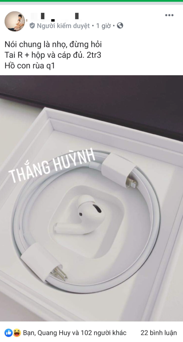 Thanh niên Việt “ngậm đắng” bán lại AirPods Pro mới mở hộp với giá “như cho” vì một lý do bất ngờ ảnh 1