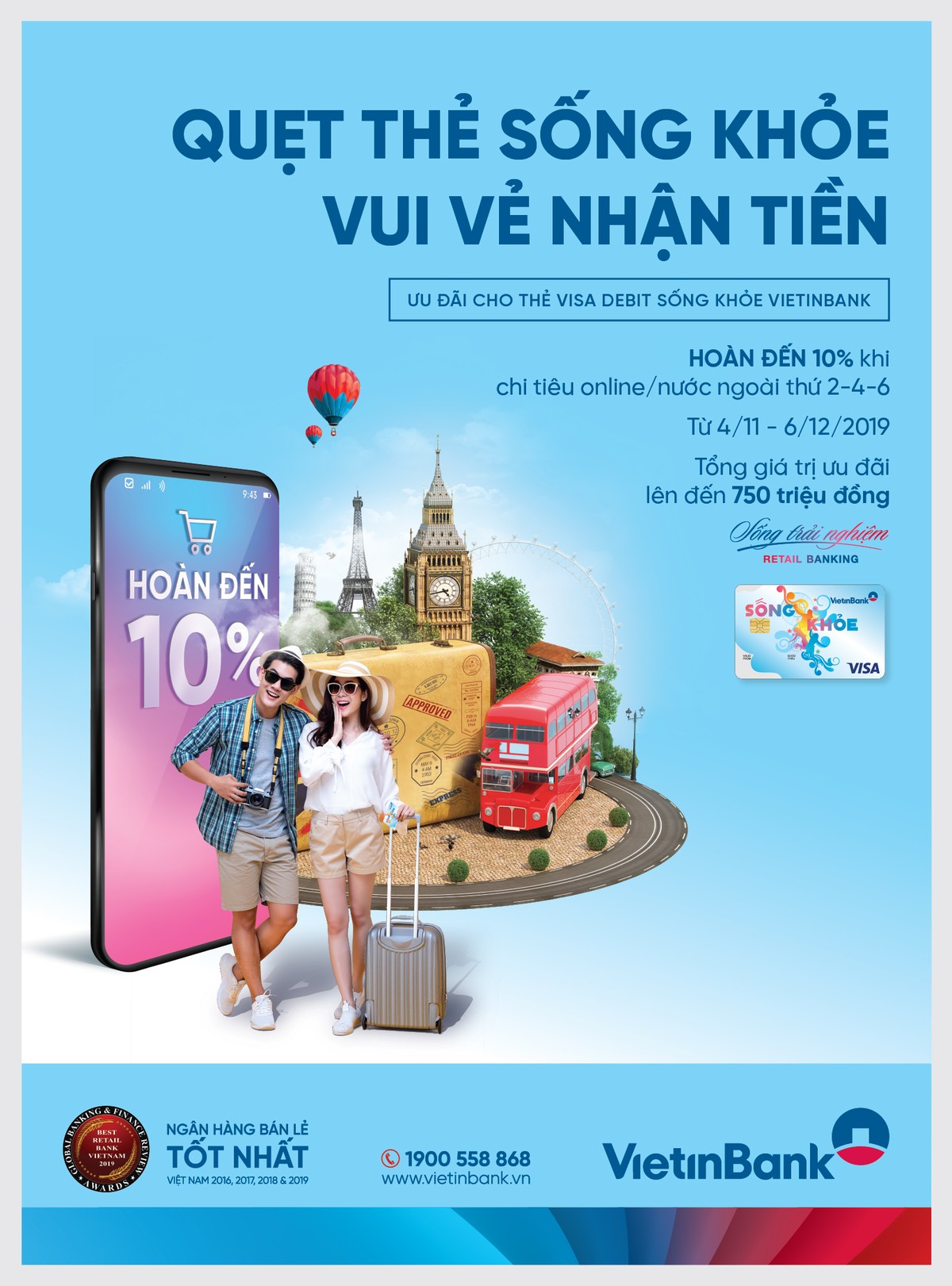 Chủ thẻ Sống khỏe VietinBank tiếp tục được hưởng thêm ưu đãi ảnh 1