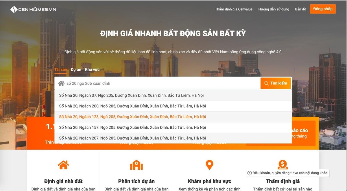 CenHomes ra mắt tính năng định giá online – bước đột phá trong lĩnh vực bất động sản ảnh 1