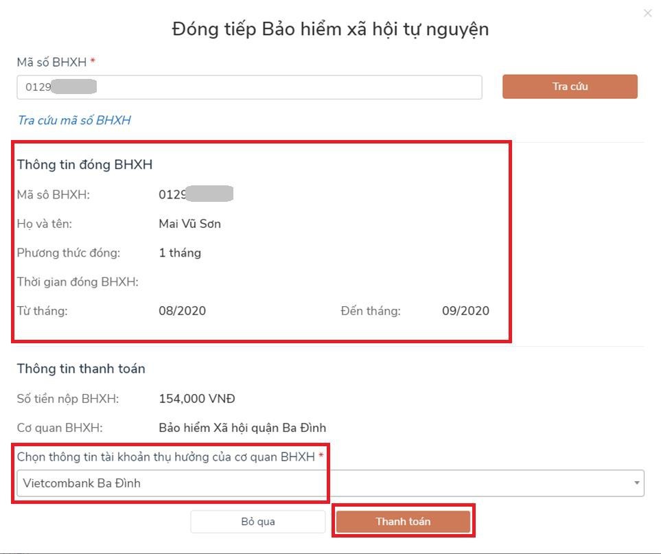 Thanh toán bảo hiểm xã hội tự nguyện và gia hạn thẻ bảo hiểm y tế ở bất kỳ đâu với dịch vụ trực tuyến ảnh 10