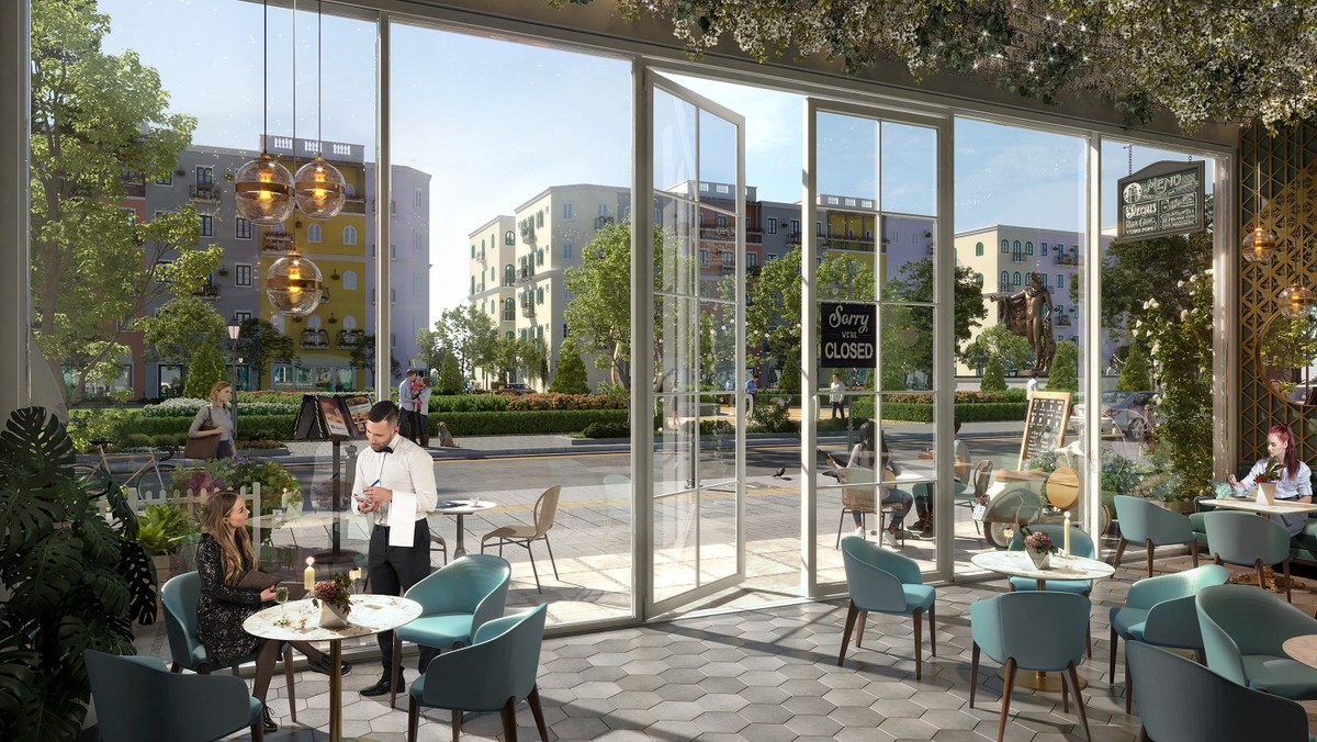 Phối cảnh kinh doanh nhà hàng tại Sun Grand City New An Thoi.