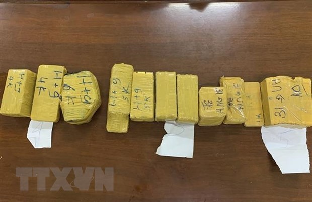 Tang vật bị bắt giữ quả tang. (Ảnh: TTXVN phát).