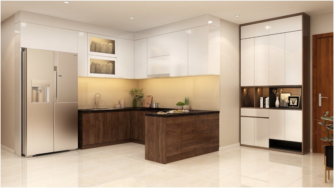 Không gian bếp của căn hộ Legend Complex được đặc biệt ưu ái với diện tích rộng rãi và đầy đủ tiện nghi cũng như công năng sử dụng. Đây là nơi cả gia đình cùng quây quần ấm áp bên mâm cơm hạnh phúc.