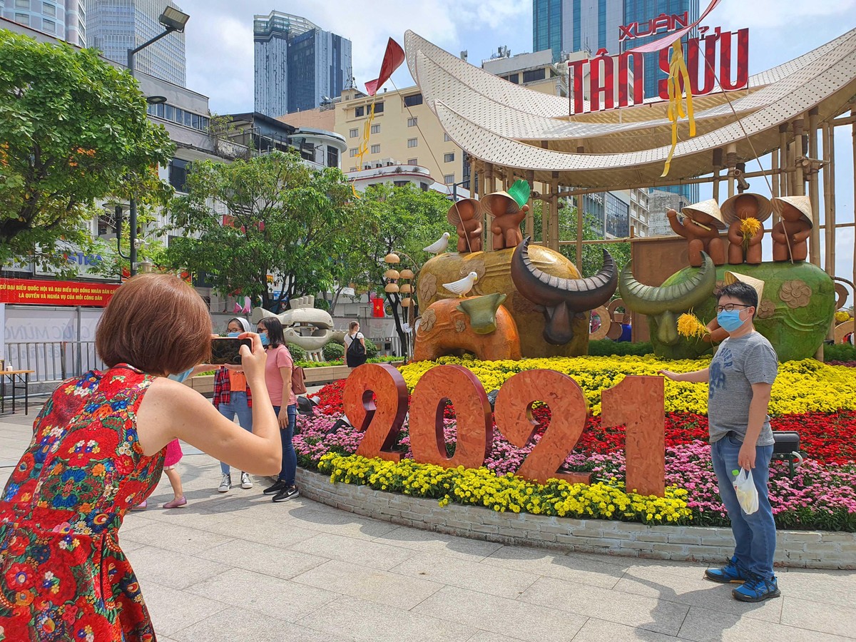 Đường hoa năm nay vắng vẻ so với các năm.