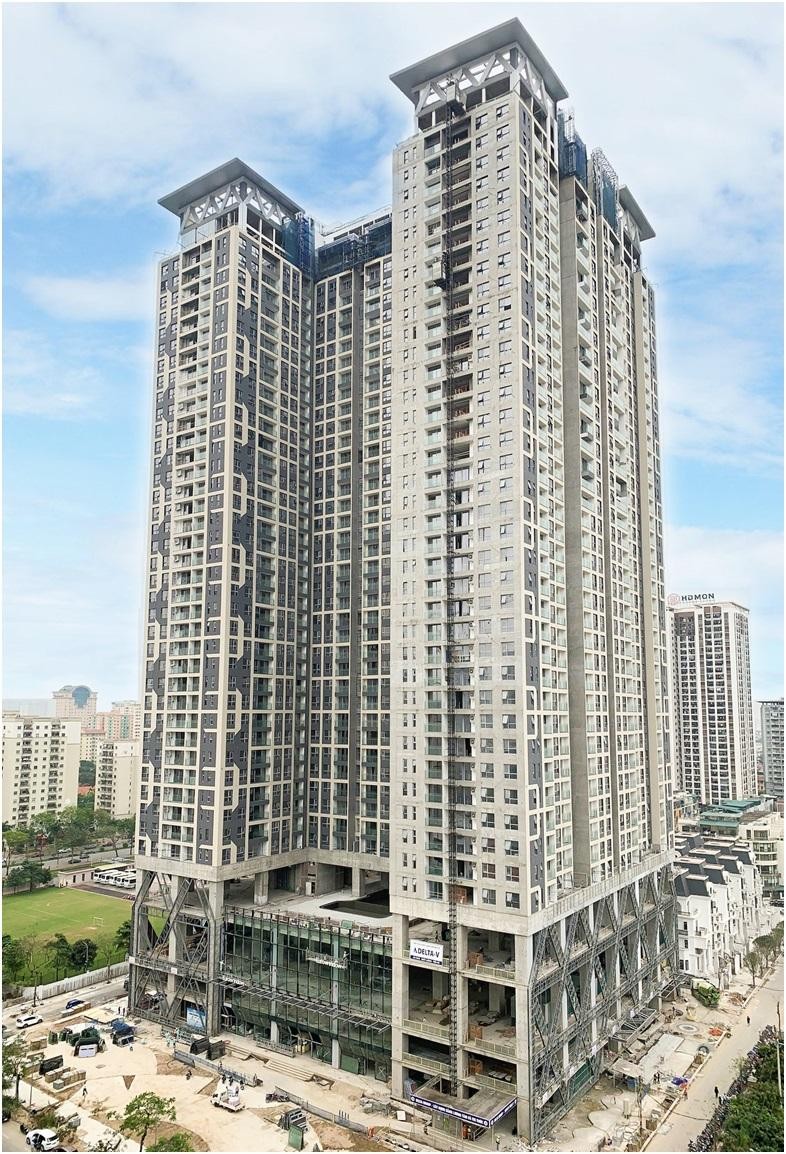 Công trường dự án The Zei quy củ, ngăn nắp và sạch sẽ.