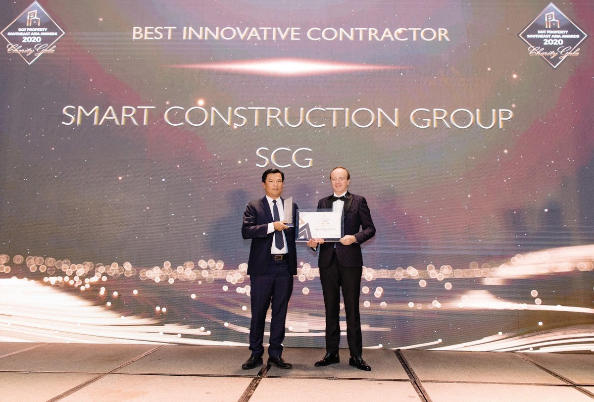Công ty cổ phần Xây dựng SCG (Smart Construction Group) nhận giải thưởng Best Innovative Contractor Southeast Asia 2020 - Nhà thầu xây dựng đột phá nhất Đông Nam Á 2020.