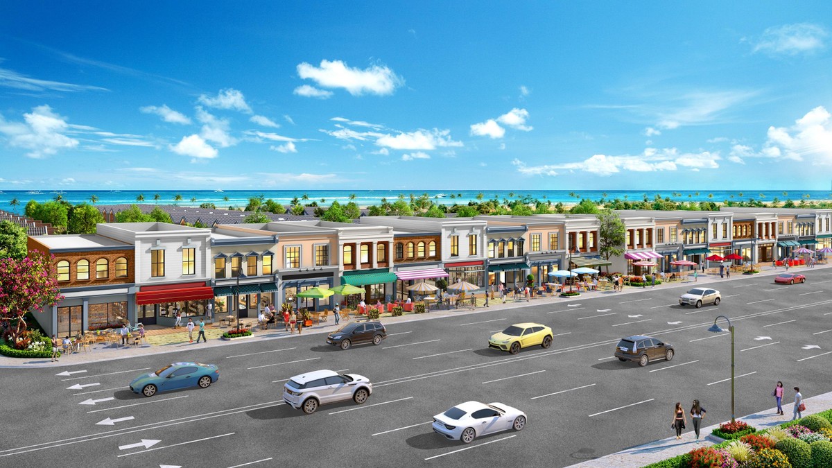 Shophouse The Tropicana nằm trên cung đường ven biển Hồ Tràm đang được mở rộng lên 42 m.