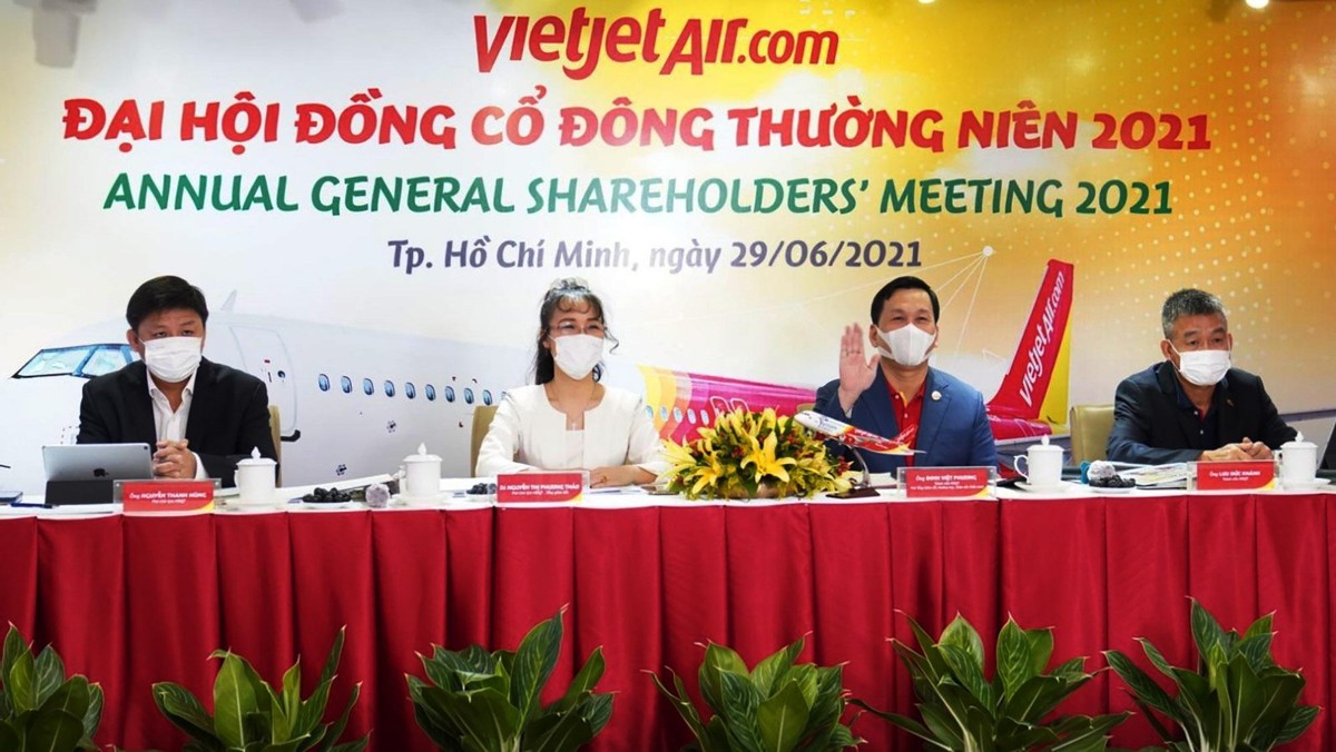 Đại hội cổ đông Công ty Cổ phần Hàng không Vietjet đã thông qua kế hoạch doanh thu hợp nhất năm 2021 tăng 20% so với năm 2020.