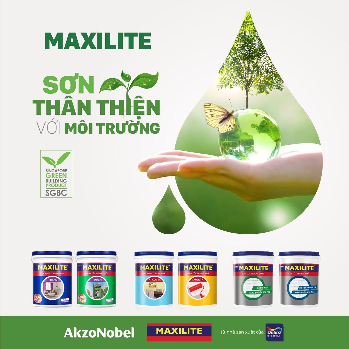 Maxilite được công nhận là dòng sơn thân thiện, an toàn. Maxilite được công nhận là dòng sơn thân thiện, an toàn.