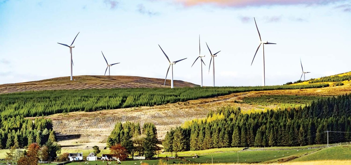 Mô hình điện gió trên bờ tại dự án điện gió HBRE Kỳ Anh (Hà Tĩnh).