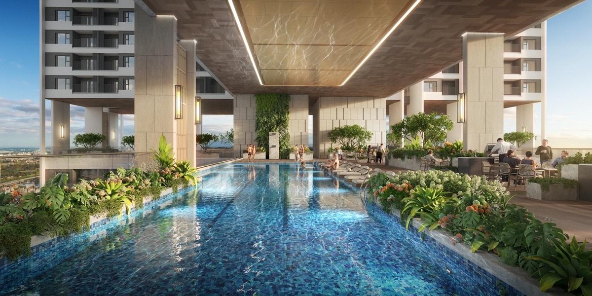 Hồ bơi tầng 20 – Một tiện ích thời thượng và hiếm có tại Bình Dương.