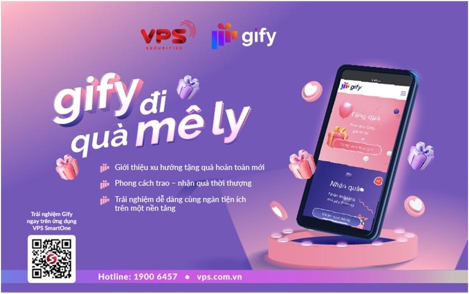 Người dùng có đa dạng lựa chọn quà tặng Gify với thao giác đơn giản, dễ dàng.