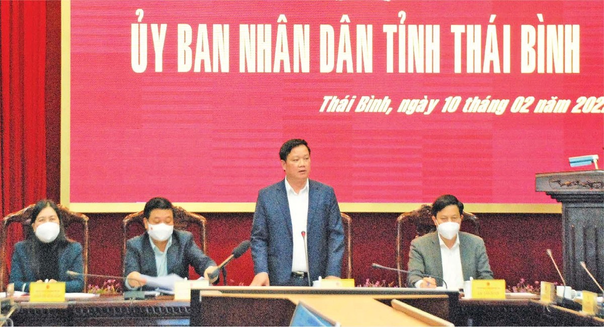 Phó bí thư Tỉnh ủy, Chủ tịch UBND tỉnh Thái Bình Nguyễn Khắc Thận cùng lãnh đạo UBND tỉnh triển khai kế hoạch tổ chức khởi công, động thổ 5 dự án chào xuân 2022.