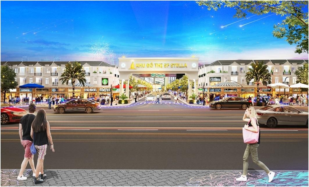 Phối cảnh khu đô thị 5F Stella – dự án tâm điểm thu hút sự chú ý ngay trung tâm thị trấn Phước Vĩnh, thủ phủ Phú Giáo.