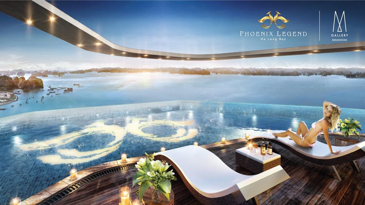 Bể bơi vô cực, một trong những tiện ích thư giãn ấn tượng của dự án.