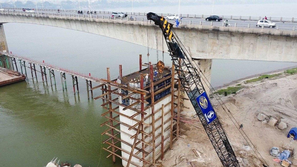 Vinaconex và Liên danh nỗ lực thi công đảm bảo tiến độ, chất lượng tại dự án cầu Vĩnh Tuy (giai đoạn 2), một trong những công trình trọng điểm của thành phố.