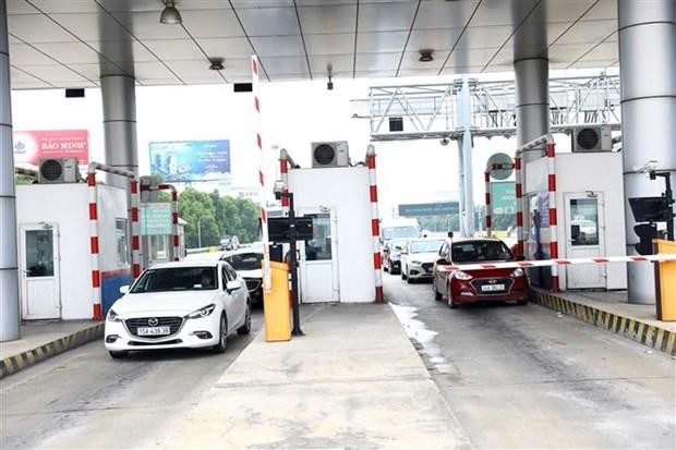 Từ ngày 1/6, cao tốc Hà Nội-Hải Phòng sẽ đóng các làn thu phí bằng tiền mặt như hiện nay. (Ảnh: Huy Hùng/TTXVN).