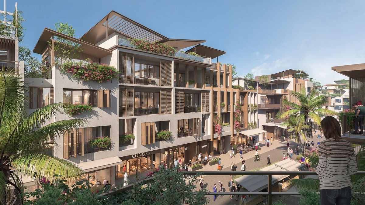 Những nhà phố thương mại tại Paradise Walk sẽ sử dụng những vật liệu thân thiện với môi trường. Ảnh phối cảnh minh họa. Những nhà phố thương mại tại Paradise Walk sẽ sử dụng những vật liệu thân thiện với môi trường. Ảnh phối cảnh minh họa.