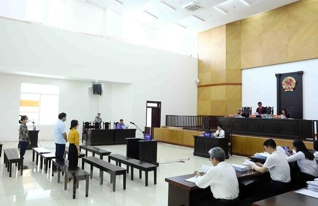 Quang cảnh phiên tòa phúc thẩm. (Ảnh: Phạm Kiên/TTXVN).