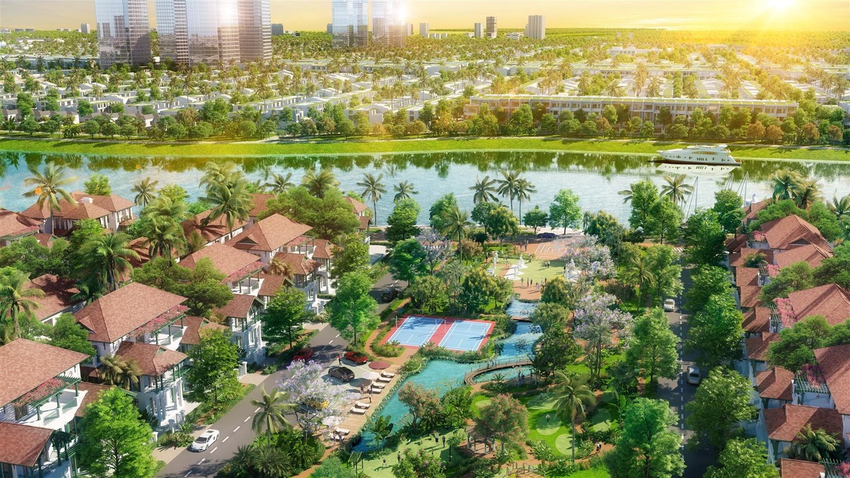 Sunneva Island - dự án mang phong cách sống thượng lưu ven sông đến Đà Nẵng. (Ảnh phối cảnh minh họa).