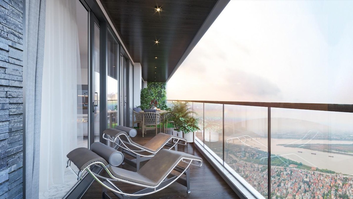 Các căn hộ Sunshine Golden River đều sở hữu vườn ban công riêng với diện tích rộng.