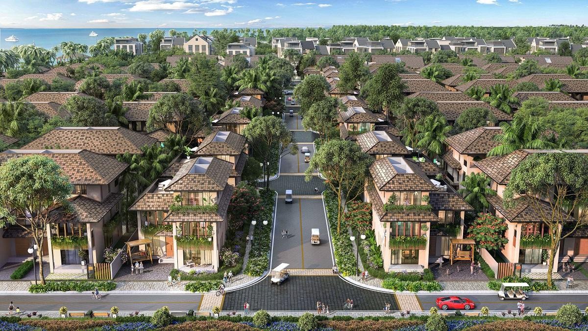 Sun Secret Valley - “thành phố dưới tán cây” tại Bãi Dài, Phú Quốc. Ảnh phối cảnh minh họa.