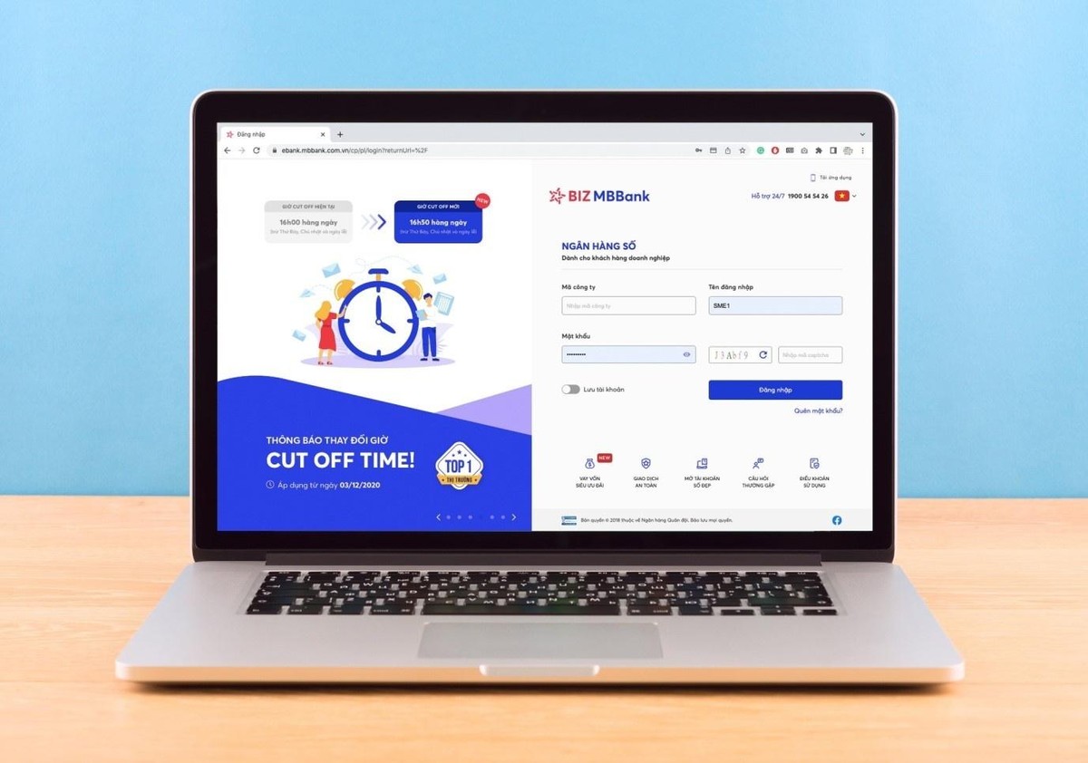 Nền tảng BIZ MBBank dành cho khách hàng doanh nghiệp.