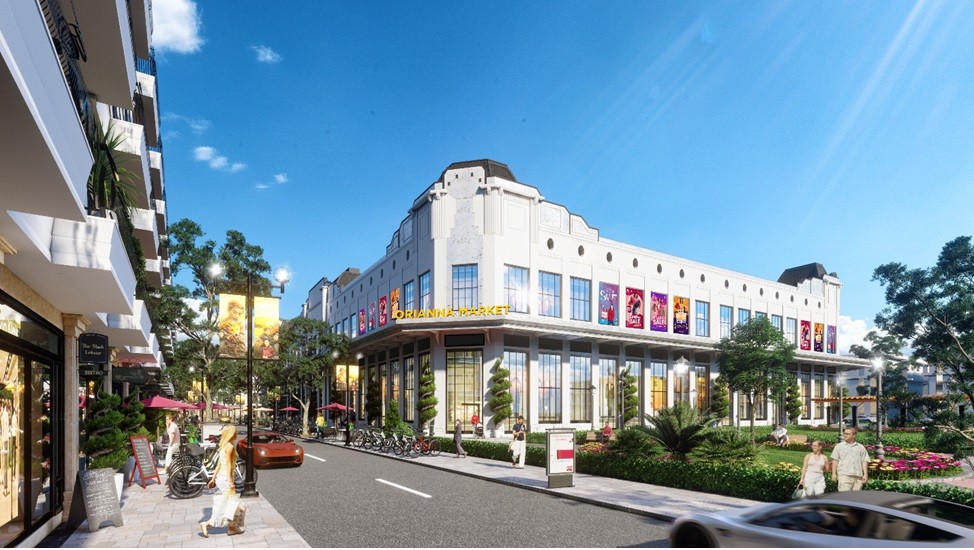 Phối cảnh Orianna Market thuộc phân khu The Shopping Town.