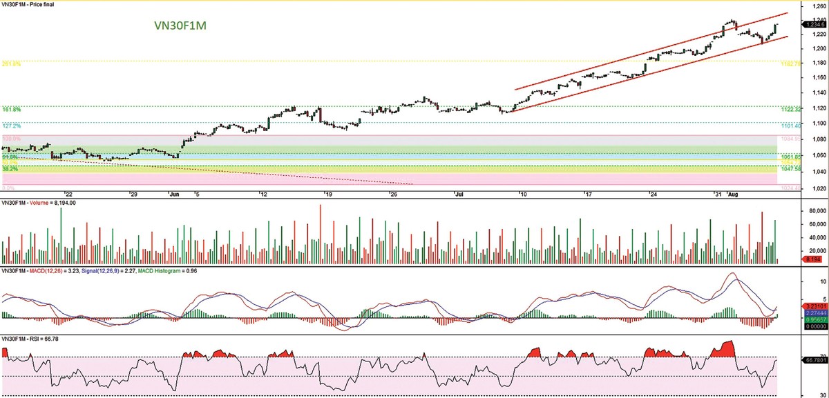 Đồ thị kỹ thuật hợp đồng VN30F1M.