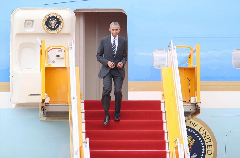 Những hình ảnh của Tổng thống Obama tại TP. HCM chiều 24/5 ảnh 1 Những hình ảnh của Tổng thống Obama tại TP. HCM chiều 24/5 ảnh 1