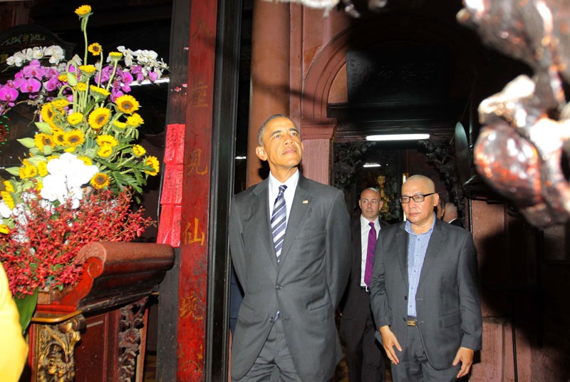 Những hình ảnh của Tổng thống Obama tại TP. HCM chiều 24/5 ảnh 4 Những hình ảnh của Tổng thống Obama tại TP. HCM chiều 24/5 ảnh 4