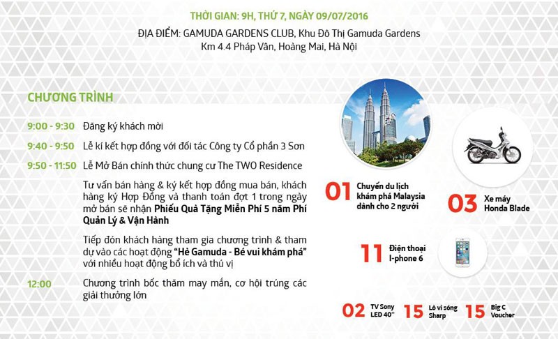 Chính thức mở bán chung cư cao cấp The TWO Residence - Gamuda Gardens ảnh 2