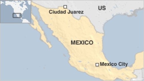 Vị trí thành phố Juarez, Mexico. Đồ họa: BBC.