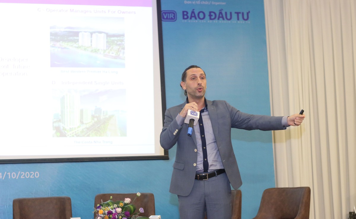 Ông Mauro Gasparotti, Giám đốc Savills Hotel châu Á-Thái Bình Dương trình bày tham luận tại Hội thảo - Ảnh: Lê Toàn. Ông Mauro Gasparotti, Giám đốc Savills Hotel châu Á-Thái Bình Dương trình bày tham luận tại Hội thảo - Ảnh: Lê Toàn.
