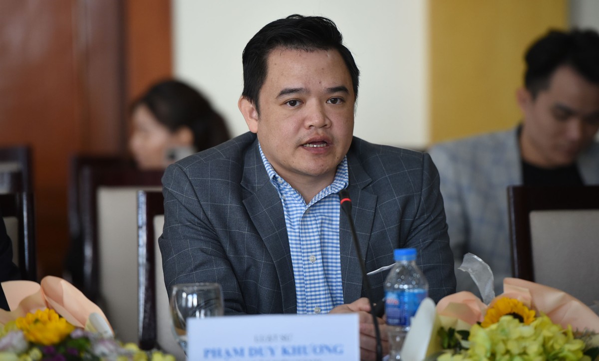 Luật sư Phạm Duy Khương, Giám đốc điều hành ASL LAW trao đổi tại Tọa đàm. Ảnh: Dũng Minh.