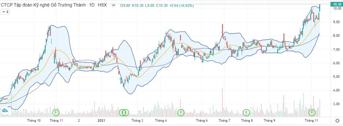 Diễn biến giá cổ phiếu TTF