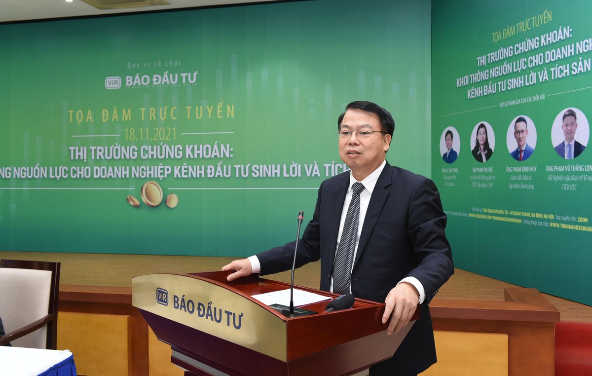 Thứ trưởng Bộ Tài chính Nguyễn Đức Chi phát biểu chào mừng Tọa đàm. Ảnh: Dũng Minh