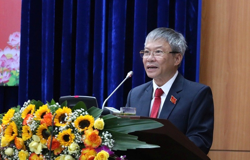 Ông Nguyễn Đức Dũng phát biểu tại kỳ họp.