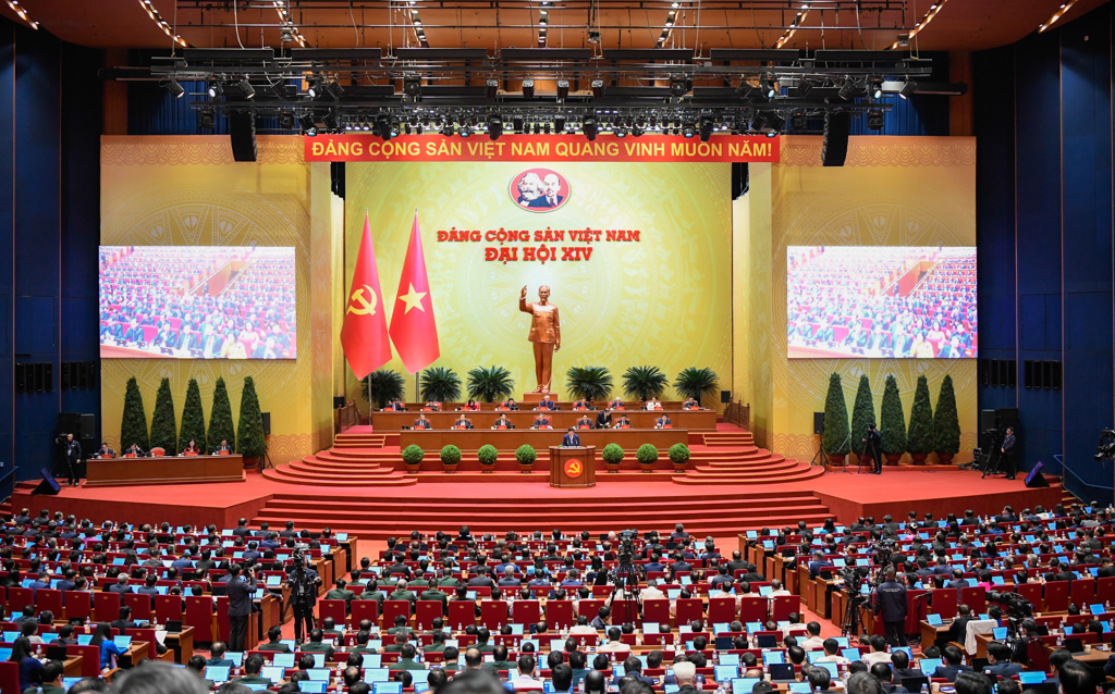 Toàn cảnh ngày làm việc thứ ba của Đại hội Đảng toàn quốc lần thứ XIV. Ảnh: Như Ý