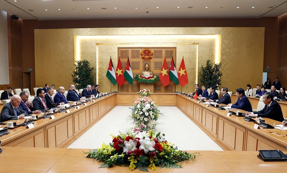 Quang cảnh buổi tiếp. Ảnh: Đức Thanh.